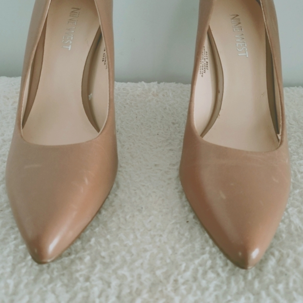 Nine West Garisono Pointed High Heel Shoes Tan Size 6 - Picture 4 of 11